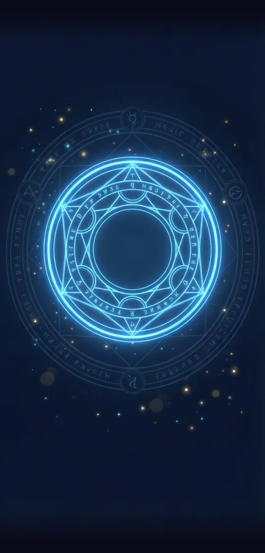 青く輝く魔法陣